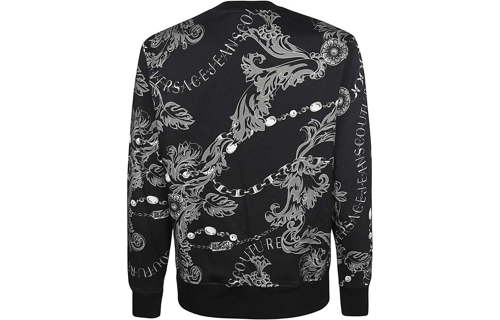 VERSACE JEANS FW23 Baroque Print Crewneck Sweatshirt  Black 75GAI3R0-FS102-899 圖 3