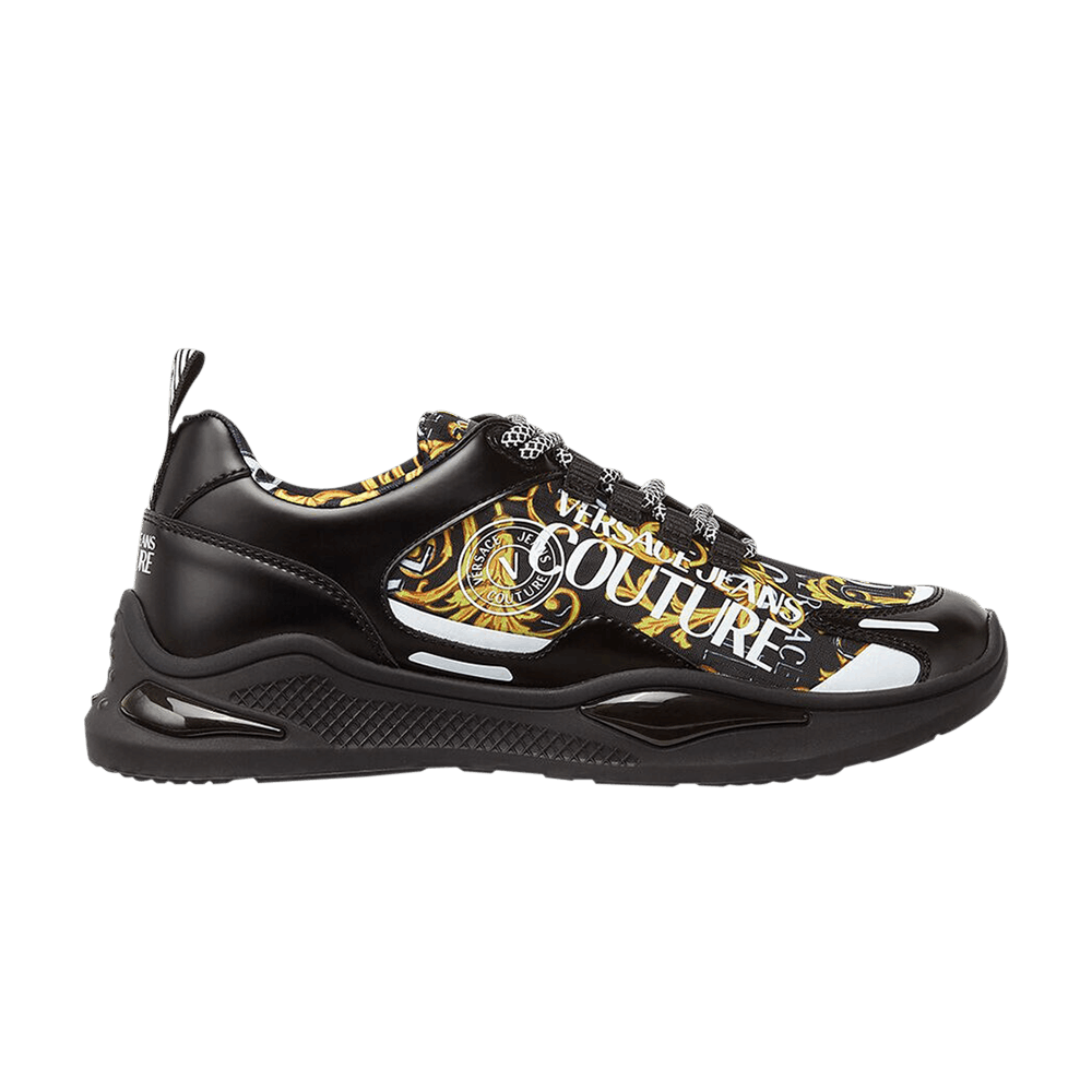 Buy ヴェルサーチジーンズ レヴィオン スニーカー (バロック柄 ブラック/ゴールド) 74YA3S1B-ZS722-G89