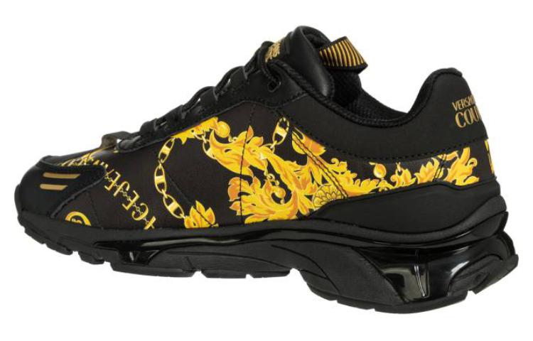 Shop Versace Jeans Low-Top 'Black Leather' 75YA3SO2-ZP306_G89
