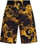 Order VERSACE JEANS SS24 All-Over Print High-Waist Cotton Drawstring Shorts Gold Men 76GAD3B0FS127G89