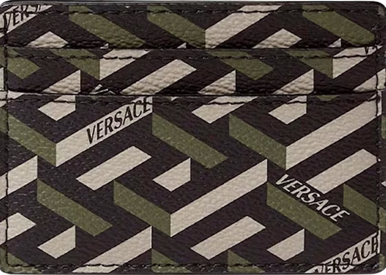 范思哲La Greca签名卡包 黑/卡其色 Buy 范思哲La Greca签名卡包 黑/卡其色