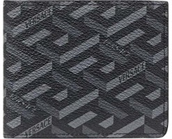 Versace La Greca Signature Wallet Black/Grey Versace La Greca Signature Wallet Black/Grey
