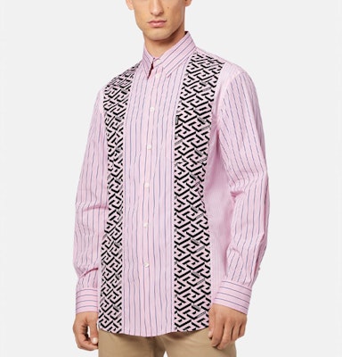 VERSACE La Greca SS22 Baju Lengan Panjang Berjalur Merah Jambu 1003933-1A02834-2P750 Shop VERSACE La Greca SS22 Baju Lengan Panjang Berjalur Merah Jambu 1003933-1A02834-2P750