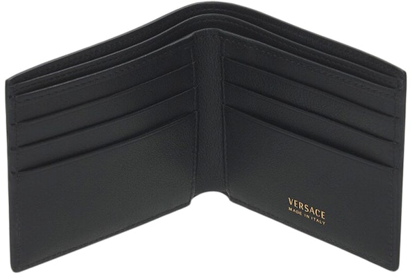 Versace La Medusa (6 Card Slot 2 Cash Compartments) Bi-Fold Wallet Black/Black Order Versace La Medusa (6 Card Slot 2 Cash Compartments) Bi-Fold Wallet Black/Black