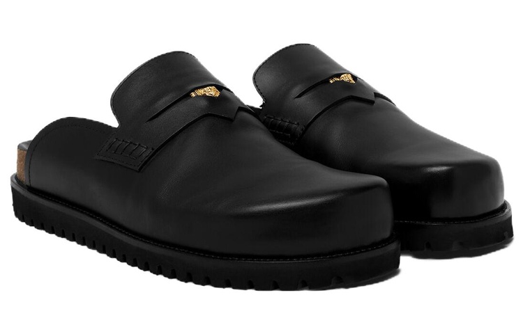Versace La Medusa 'Black Leather Slides' 圖 3