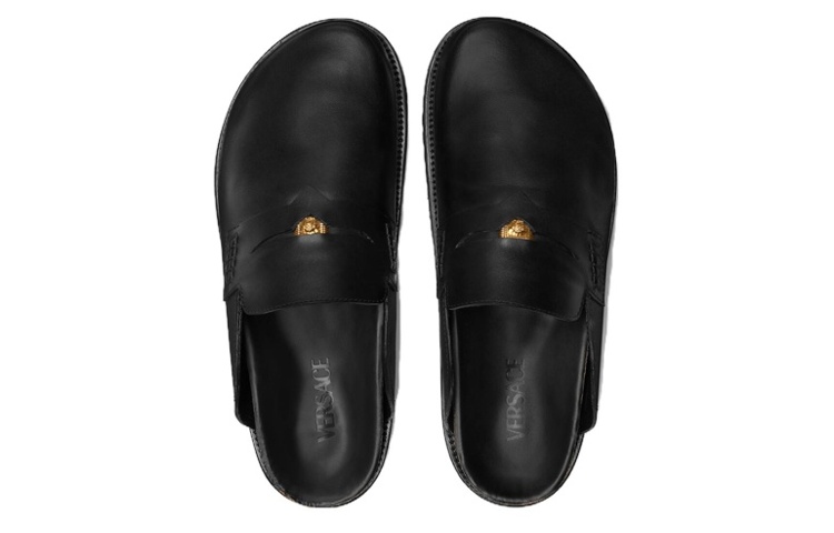 Versace La Medusa 'Black Leather Slides' 圖 6