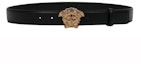 Buy Versace La Medusa Buckle Leather Belt Black/Gold