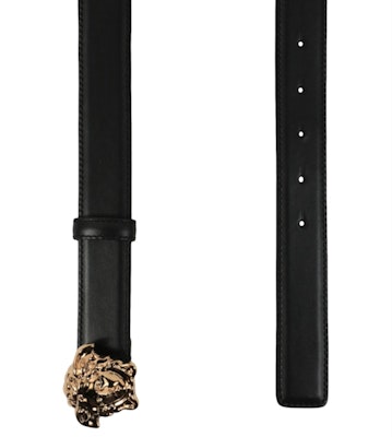 Versace La Medusa Buckle Leather Belt Black/Gold Order Versace La Medusa Buckle Leather Belt Black/Gold