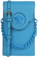 Versace La Medusa Mini Bag Blue Versace La Medusa Mini Bag Blue