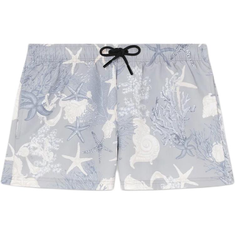VERSACE La Vacanza Holiday SS24 Starfish Seashell Swim Trunks Blue . 1016217-1A11347-5E360