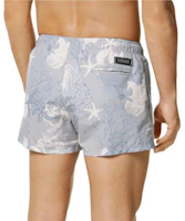 Shop VERSACE La Vacanza Holiday SS24 Starfish Seashell Swim Trunks Blue . 1016217-1A11347-5E360