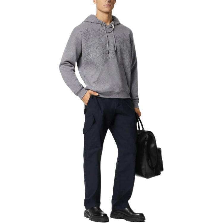 Purchase VERSACE La Vacanza SS24 Starfish Shell Embroidered Hoodie Men’s Grey 1013979-1A11439-1E100