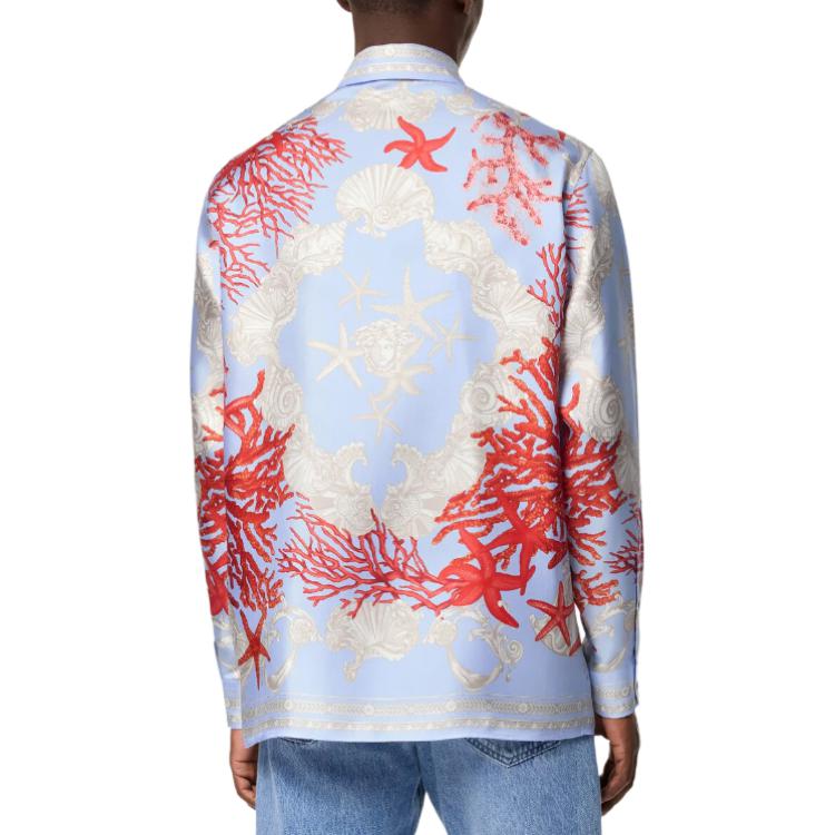 Purchase VERSACE La Vacanza 海星贝壳印花短袖衬衫 蓝色 SS24 1012141-1A11093-5UB20