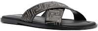 Lookbook Sandal Rata Kulit Versace 'Greek Key Hitam' 1005770-1A05954_2B130