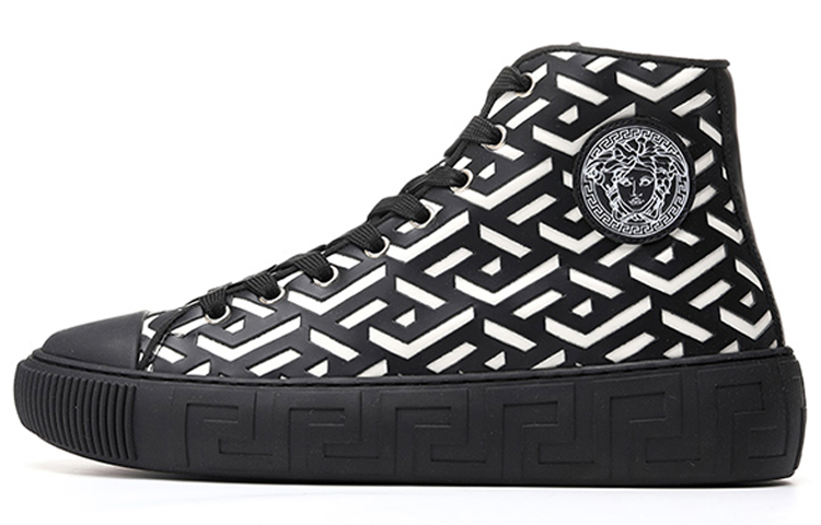 Versace Leather High-Top 'Hollow Carving Black' DSU8403-1A04183_2B02P