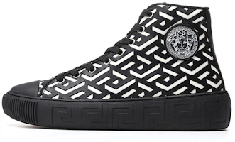 Versace Leather High-Top 'Hollow Carving Black' DSU8403-1A04183_2B02P Versace Leather High-Top 'Hollow Carving Black' DSU8403-1A04183_2B02P