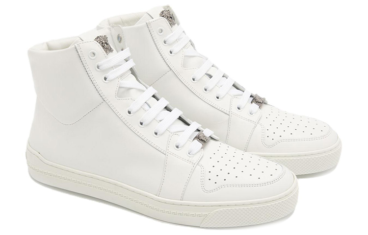 Lookbook Versace Leder High-Top Schnürschuhe Weiß ''Fashion Sneaker'' DSU8152-SD1VS_D01E