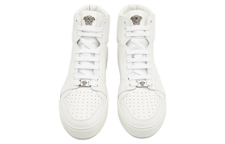 Shop Versace Leder High-Top Schnürschuhe Weiß ''Fashion Sneaker'' DSU8152-SD1VS_D01E