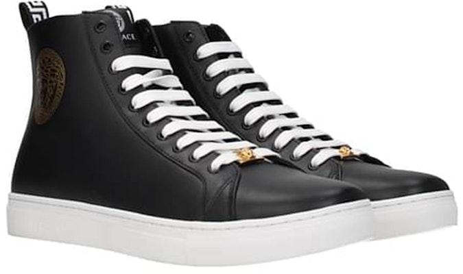 Versace Leather High-Top Sneakers 'Black' 1002782-1A02200_1B00V Order Versace Leather High-Top Sneakers 'Black' 1002782-1A02200_1B00V