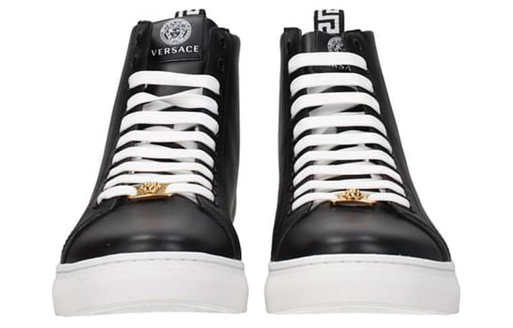 Lookbook 范思哲黑色高帮皮革运动鞋 1002782-1A02200_1B00V