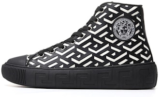 Versace Leather High-Top 'Hollow Carving Black' DSU8403-1A04183_2B02P Versace Leather High-Top 'Hollow Carving Black' DSU8403-1A04183_2B02P