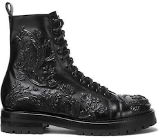 Order Versace Leather Lace-Up Ankle Boots 'Black Fashion' 1006971-1A04667_1B000
