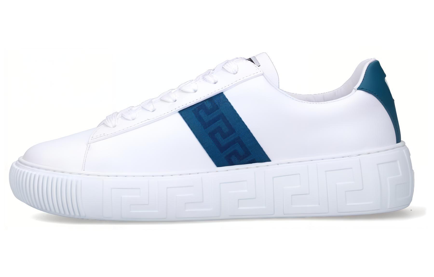 Versace Leather Low-Top 'Greek Key'