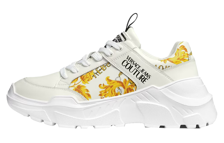 Versace Leather Low-Top 'White Gold Print'