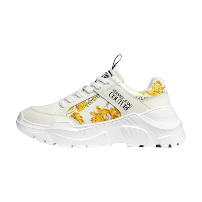 Versace Leather Low-Top 'White Gold Print'