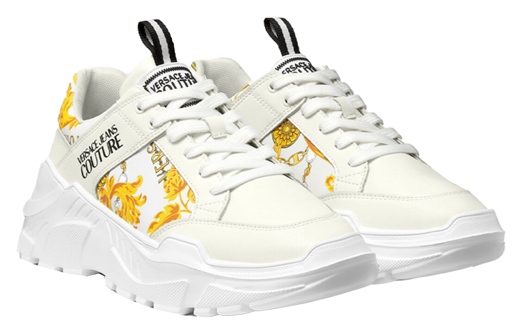 Versace Leather Low-Top 'White Gold Print' 圖 3