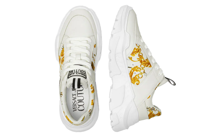Versace Leather Low-Top 'White Gold Print' 圖 4