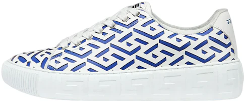 Versace Leather Low-Top Lace-Up 'Blue White' DSU8404-1A04183_2W87P Versace Leather Low-Top Lace-Up 'Blue White' DSU8404-1A04183_2W87P
