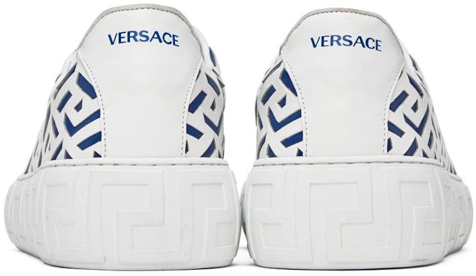 Versace Leather Low-Top Lace-Up 'Blue White' DSU8404-1A04183_2W87P Shop Versace Leather Low-Top Lace-Up 'Blue White' DSU8404-1A04183_2W87P