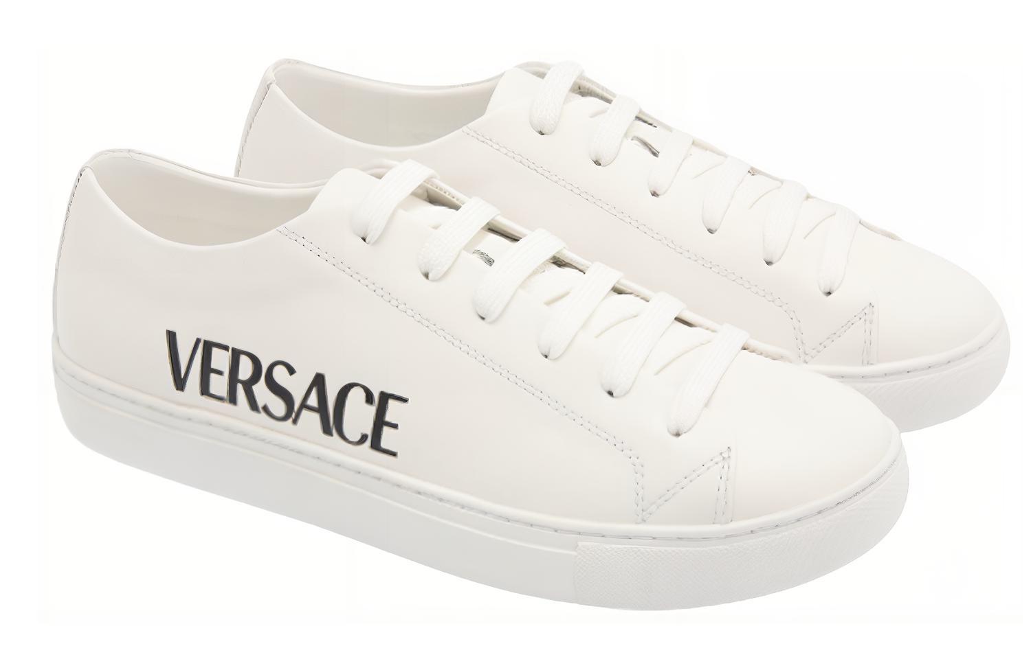 Versace Leather Low-Top Lace-Up 'Fashion Sneaker White' 圖 2