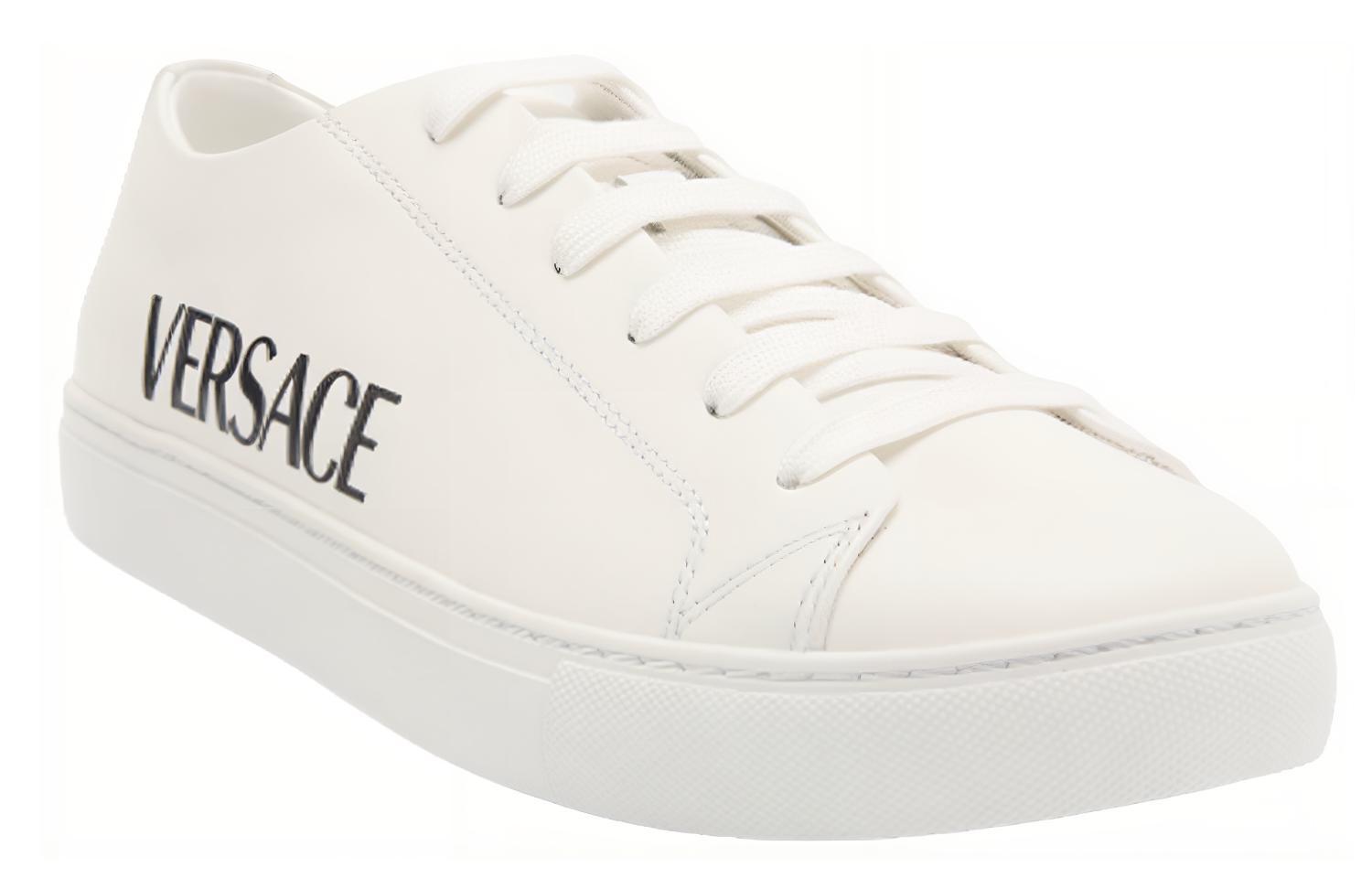 Versace Leather Low-Top Lace-Up 'Fashion Sneaker White' 圖 3