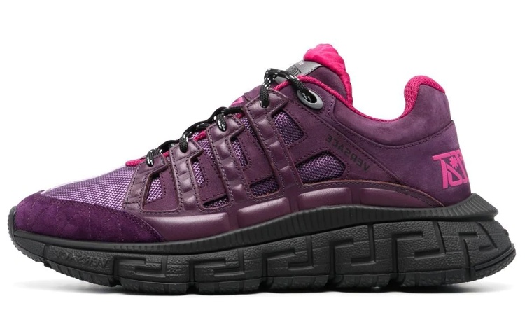 Versace Leather Low-Top Sneakers 'Purple'