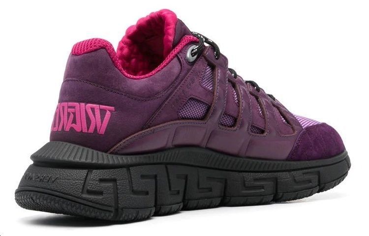 Versace Leather Low-Top Sneakers 'Purple' 圖 4