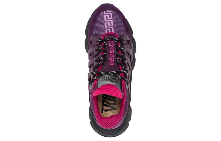 Versace Leather Low-Top Sneakers 'Purple' 圖 5