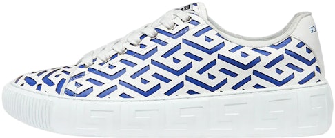 Versace Leather Low-Top Lace-Up 'Blue White' DSU8404-1A04183_2W87P Versace Leather Low-Top Lace-Up 'Blue White' DSU8404-1A04183_2W87P