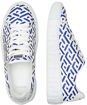 Versace Sepatu Kulit Rendah Tali 'Biru Putih' DSU8404-1A04183_2W87P Lookbook Versace Sepatu Kulit Rendah Tali 'Biru Putih' DSU8404-1A04183_2W87P