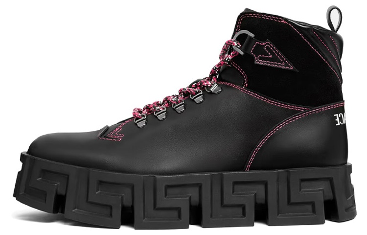 Versace Leather Maze Hiking Ankle Boot 'Black' 1007681-1A05508_1B00B
