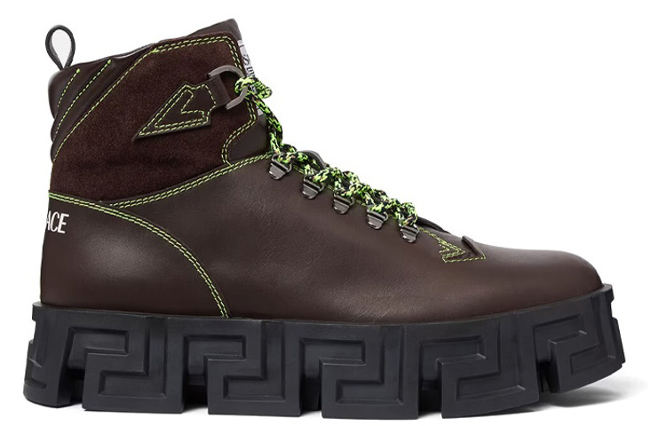 Versace Leather Maze Hiking Boots 'Brown' 圖 2