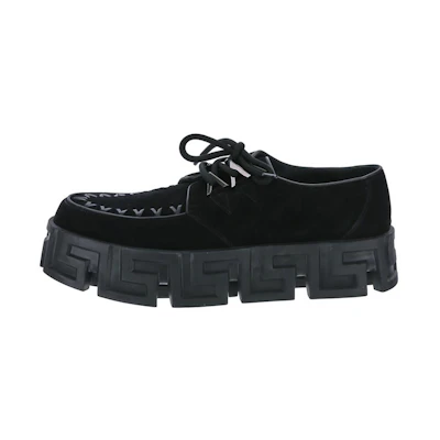 Versace Leather Platform 'Fashion Versatile Black'