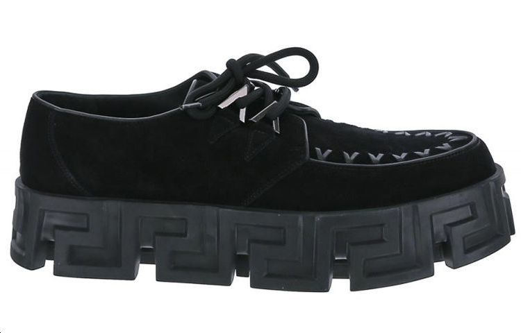 Order ヴェルサーチ レザー プラットフォーム 「万能ブラック」 1000722-1A00864-1B00B