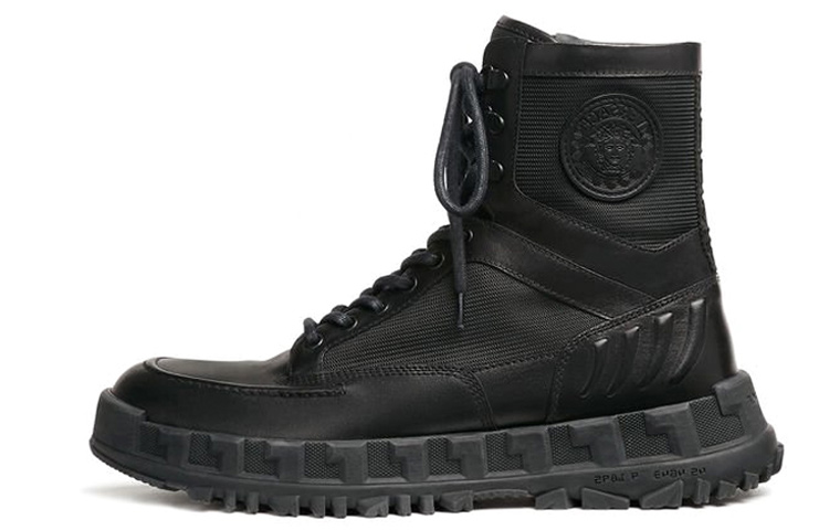 Versace Leather Round-Toe Ankle Boot 'Black' DSU8416-DB3G-D41XN