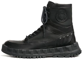 Versace Leather Round-Toe Ankle Boot 'Black' DSU8416-DB3G-D41XN Versace Leather Round-Toe Ankle Boot 'Black' DSU8416-DB3G-D41XN