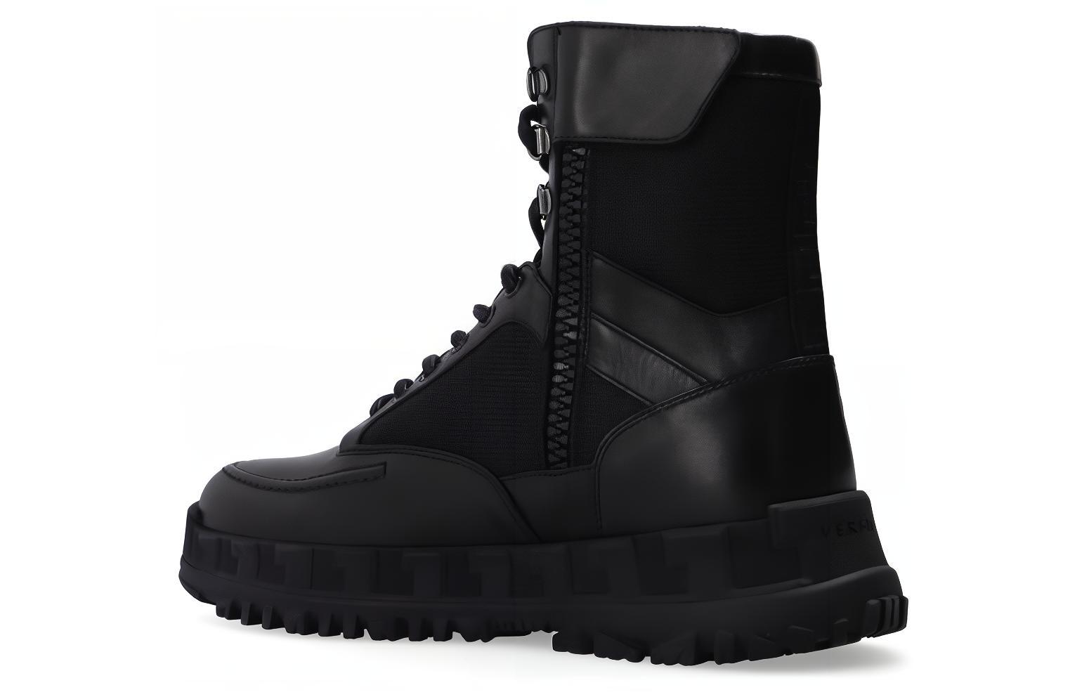 Lookbook Versace Leather Round-Toe Ankle Boot 'Black' DSU8416-DB3G-D41XN
