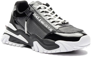 Versace Zapatos Negros de Cuero Punta Redonda Low Top con Cordones 75YA3SI5-ZS887_899 Lookbook Versace Zapatos Negros de Cuero Punta Redonda Low Top con Cordones 75YA3SI5-ZS887_899