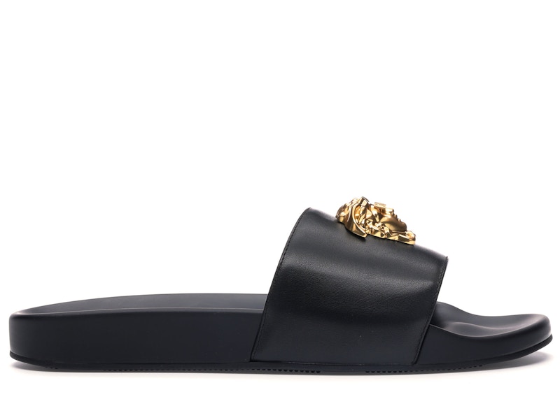 Versace Leather Slides Kith 'Black'