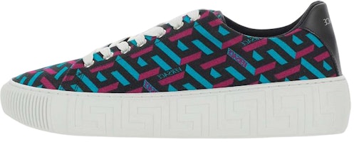 Versace Leather Sneaker 'Black Red Blue' DSU8404-1A027195_G32P Versace Leather Sneaker 'Black Red Blue' DSU8404-1A027195_G32P